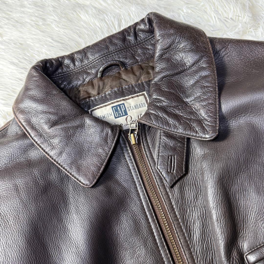 【90s】OLD GAP PREMIUM レザー カーコート ジャケット XL