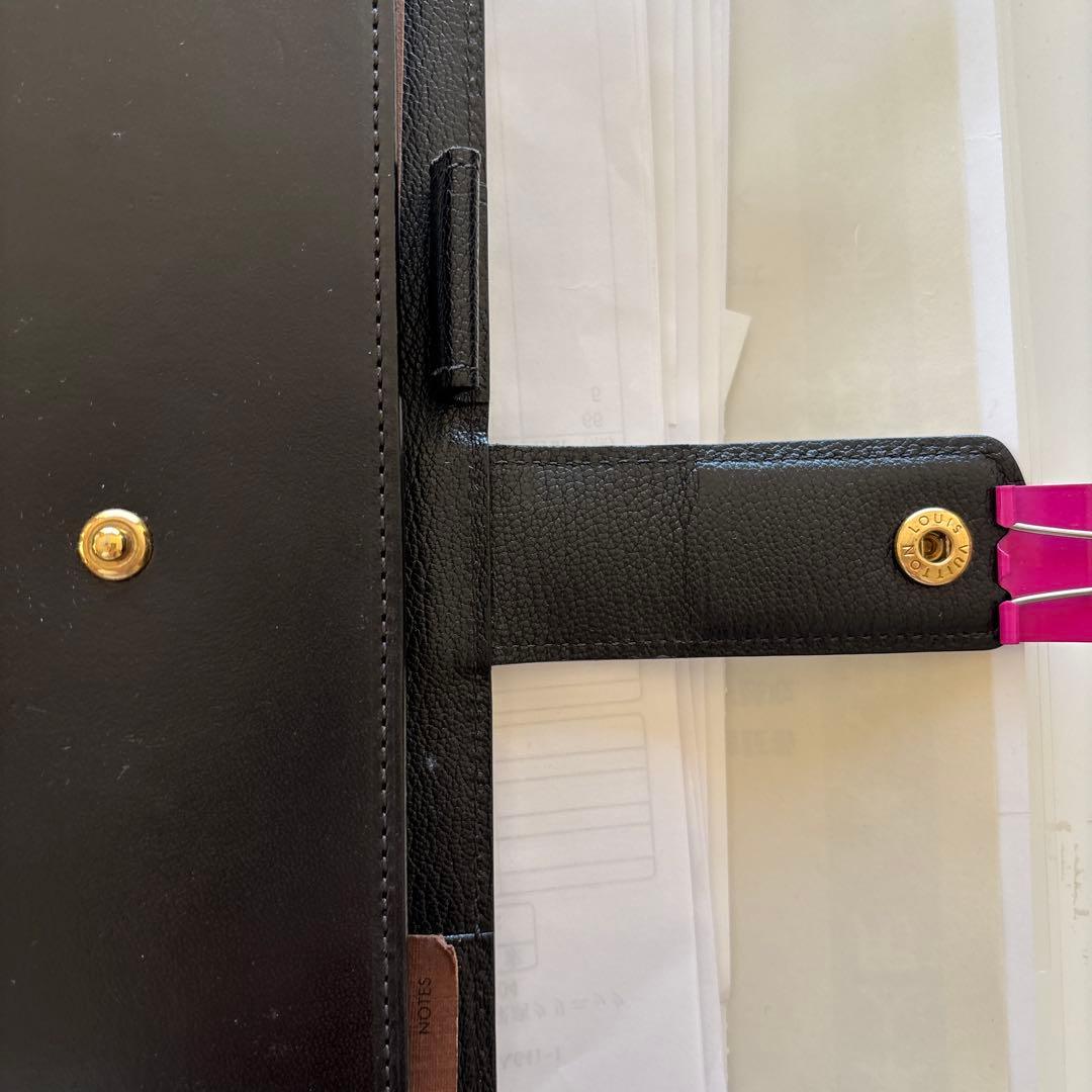 Louis Vuitton ブラック レザー ノート ノマド