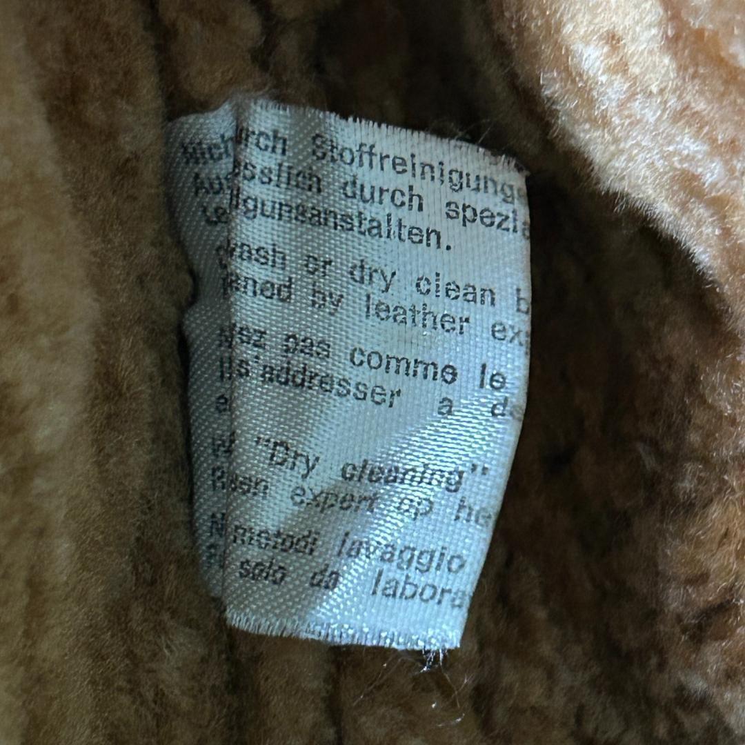 希少デザイン イタリア製 リアルムートン ジャケット コート 茶色 本革