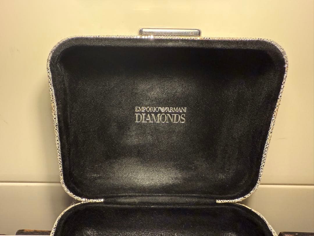 EMPORIO ARMANI DIAMONDS グリッターメッシュクラッチバッグ