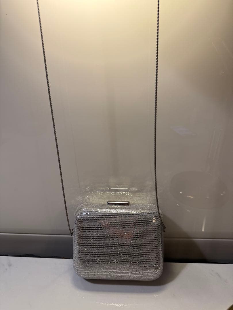 EMPORIO ARMANI DIAMONDS グリッターメッシュクラッチバッグ