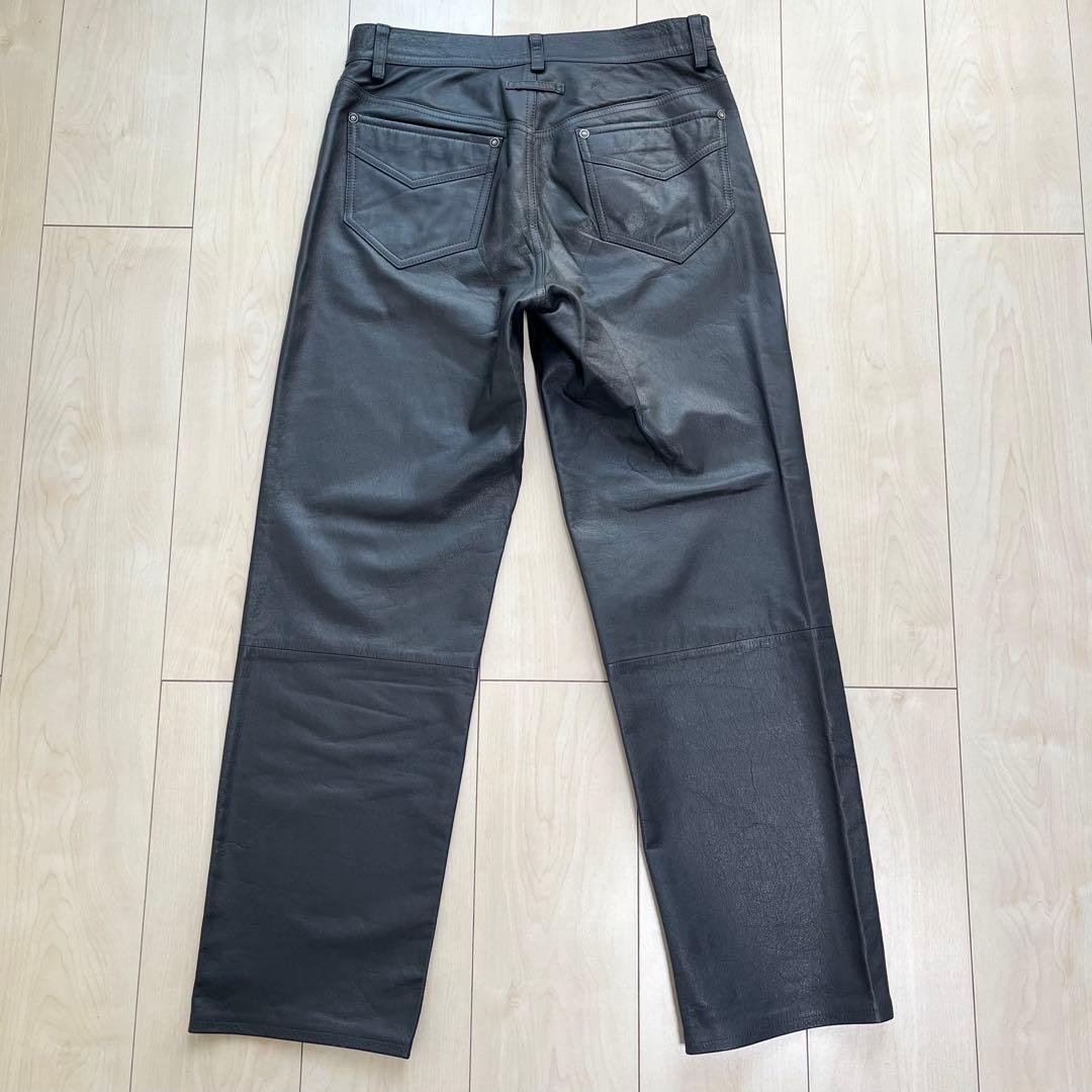 GAULTIER HOMME objet ゴルチエオム90s レザーパンツ 牛革