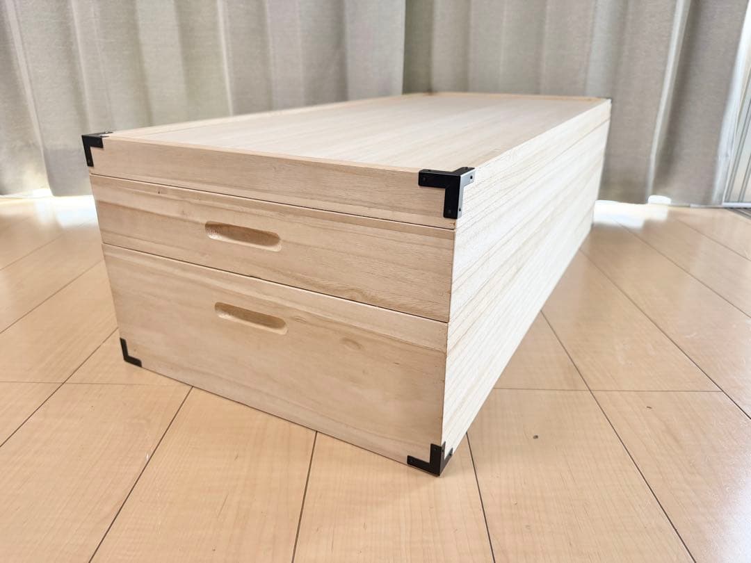 桐 衣装ケース 2段 桐箱 桐ケース ①