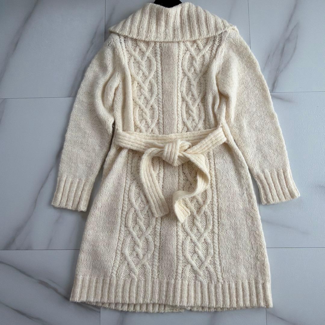 美品 BURBERRY LONDON ニット カーディガン ケーブル編み