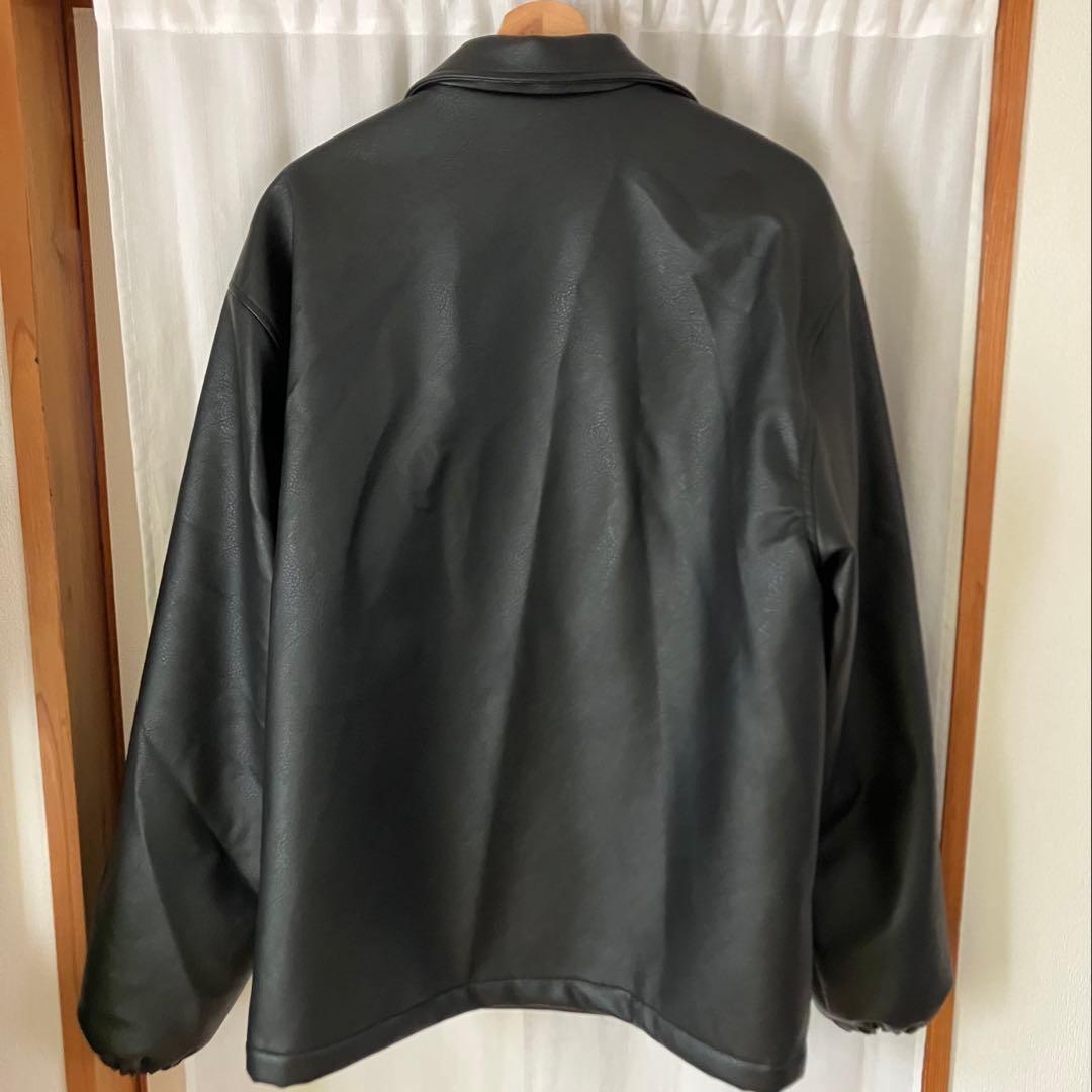 ROLLER FAKE LEATHER COACH JACKET キムタク