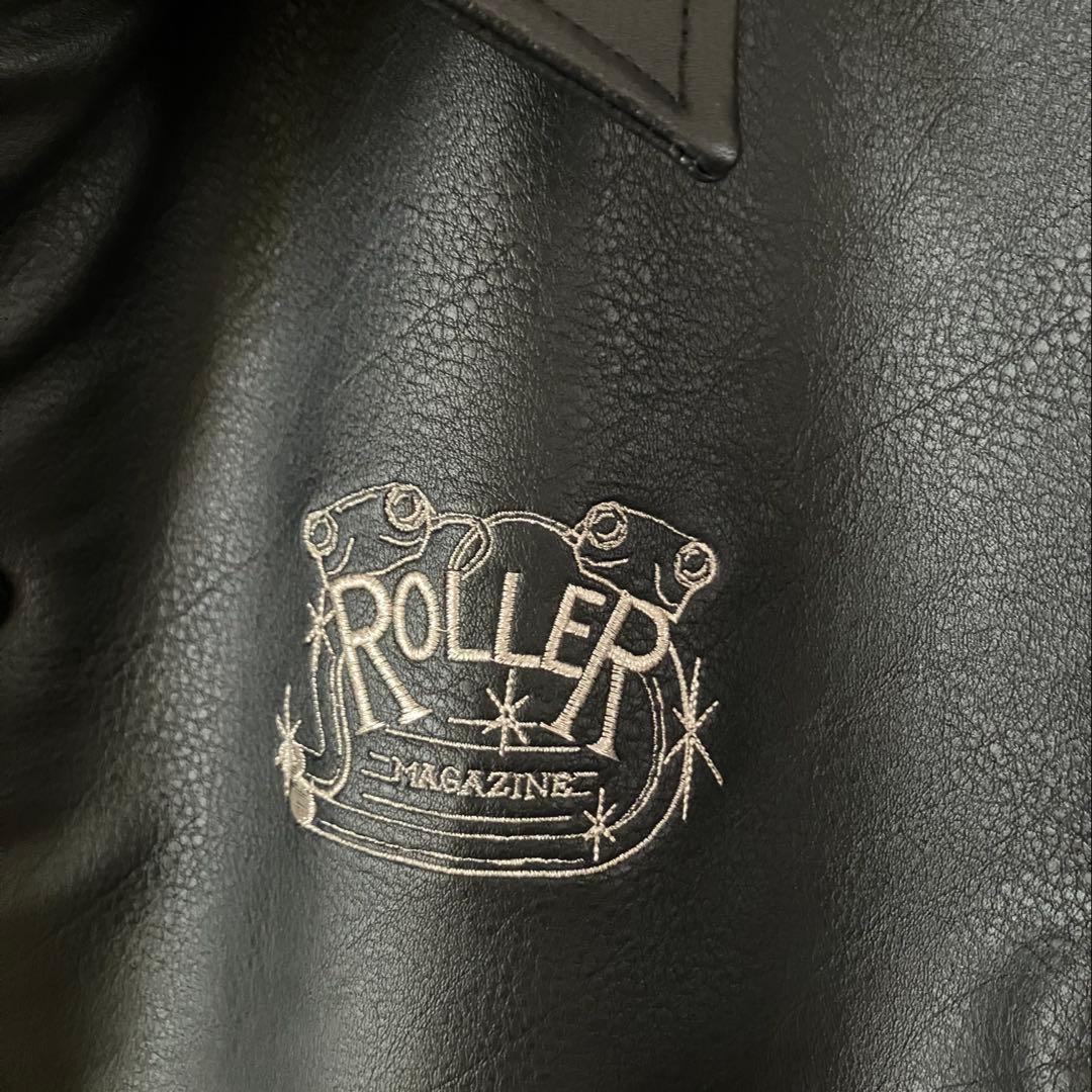 ROLLER FAKE LEATHER COACH JACKET キムタク