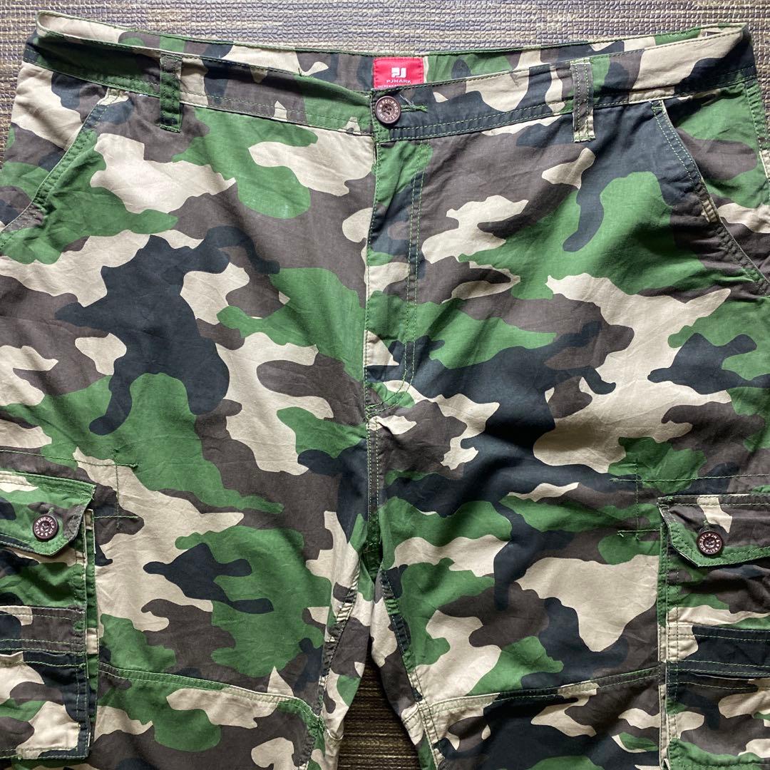 PJMARK 迷彩 カーゴパンツ 4ポケット　W44 FUBU ミリタリー