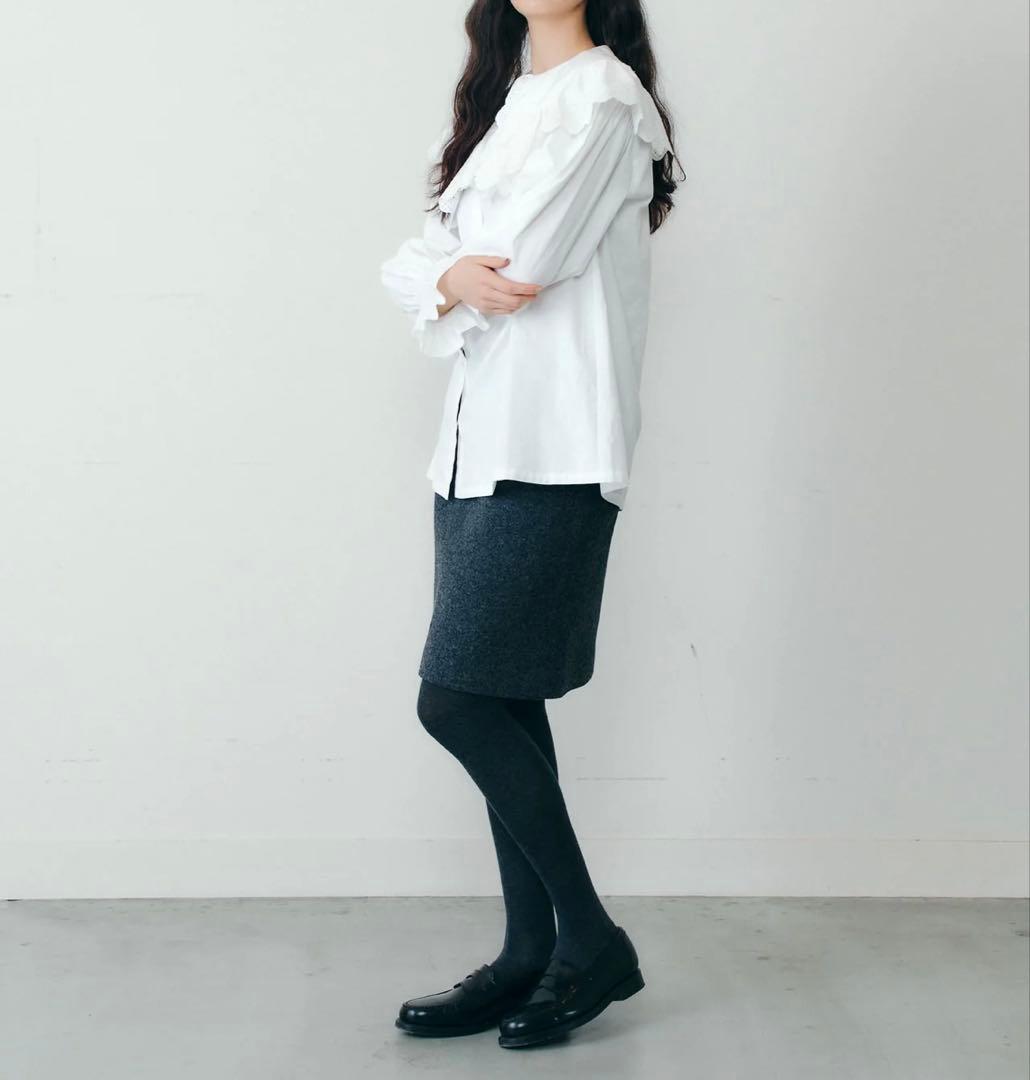 トップス THE SHINZONE LACE COLLAR BLOUSE