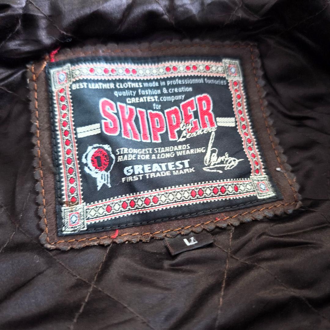 エ*ト様 エイジング　SKIPPER ヴィンテージ レザージャケット　トラッカー