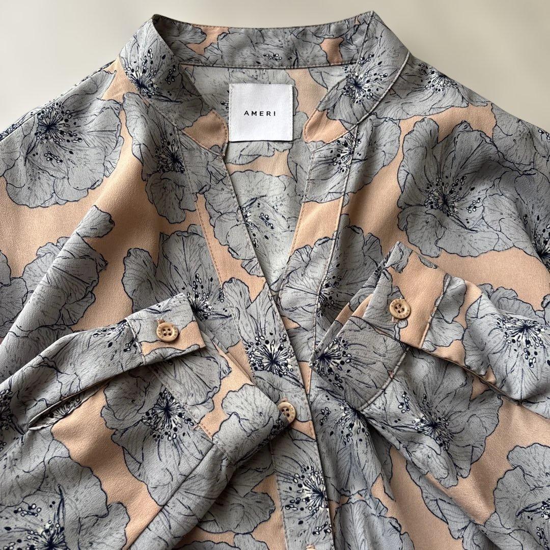 美品【完売品】AMERI VINTAGE TIE SHIRT DRESS 花柄
