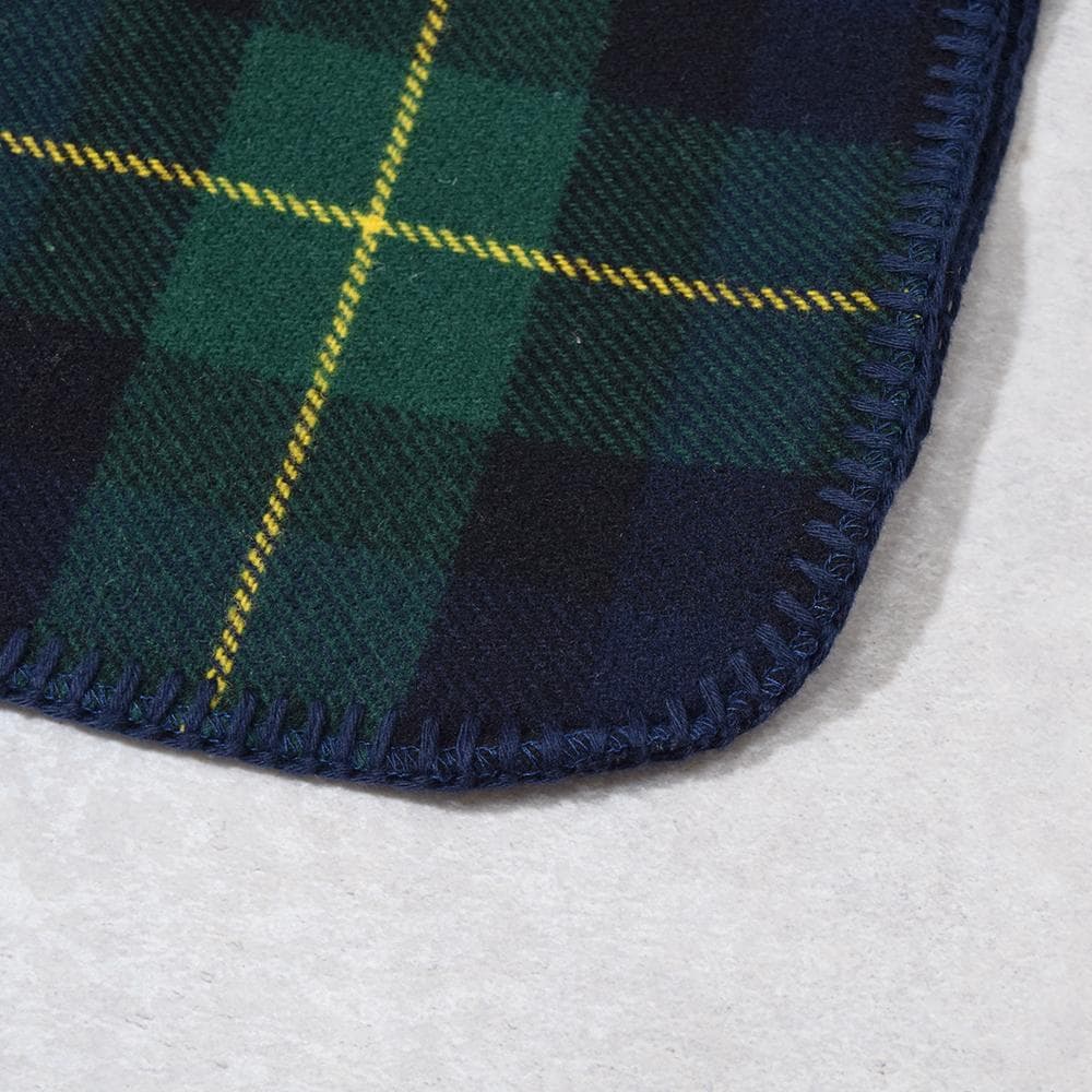 未使用 RALPH LAUREN ポニー刺繍 ウールブランケット 英国タータン