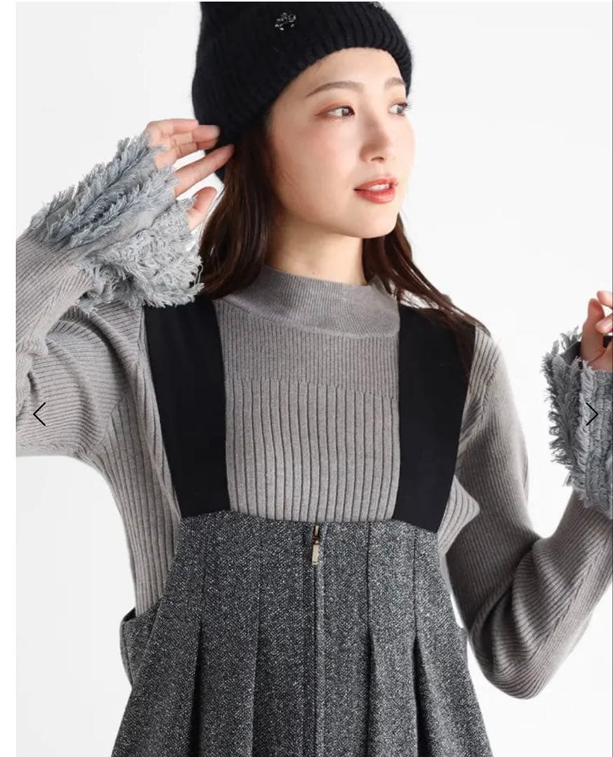 Vin ヘリンボーンツイードジャンパースカート　新品タグ付き