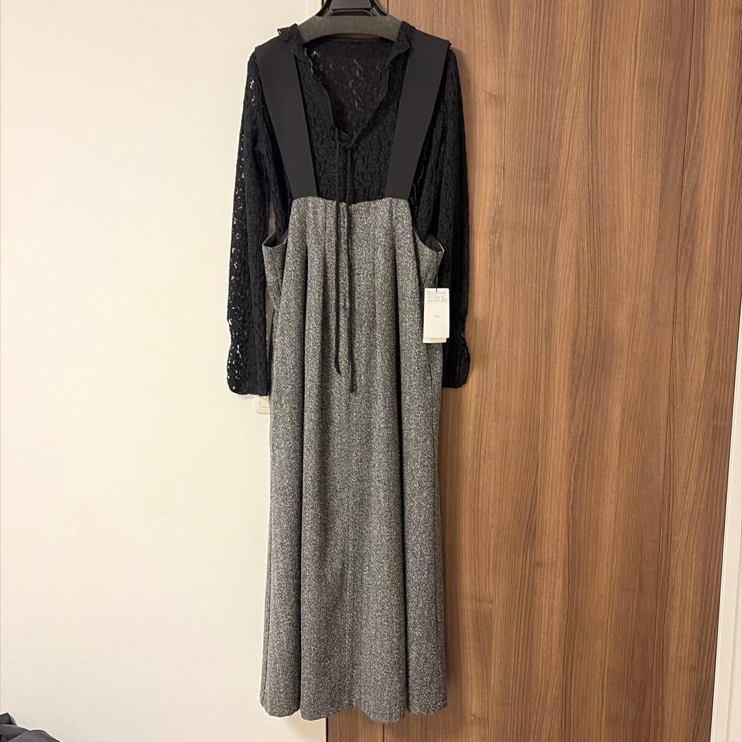 Vin ヘリンボーンツイードジャンパースカート　新品タグ付き