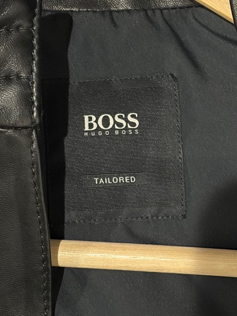 HUGO BOSS ヒューゴボス シングル レザージャケット ライダース 44