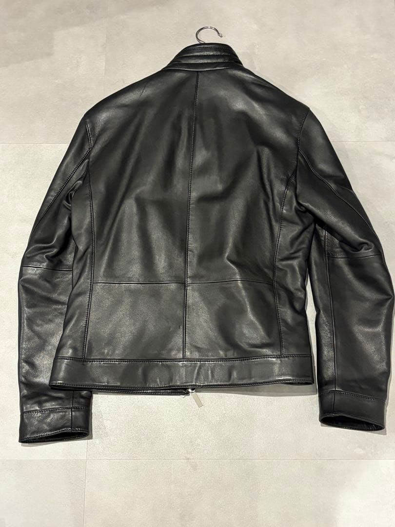 HUGO BOSS ヒューゴボス シングル レザージャケット ライダース 44