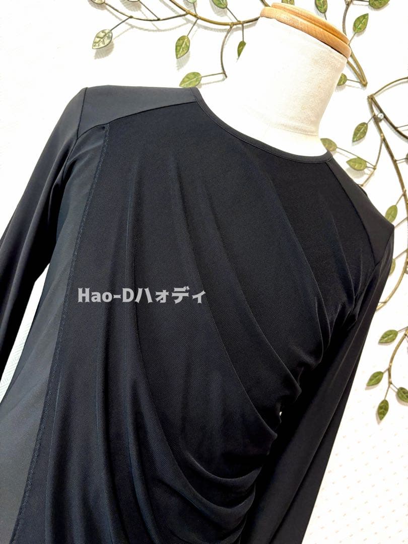 新品★社交ダンス★ラテン★メンズ★シャツ★メッシュドレープ★M
