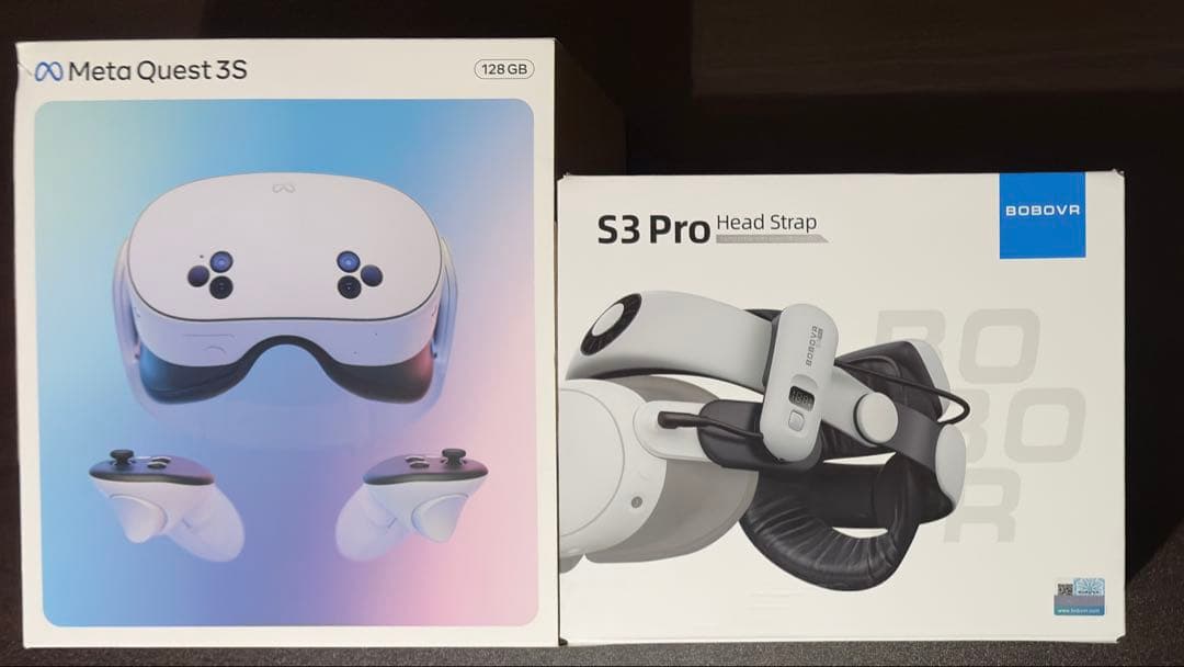  Quest 3S 128GB+BOBOVR S3Pro+リンクケーブル