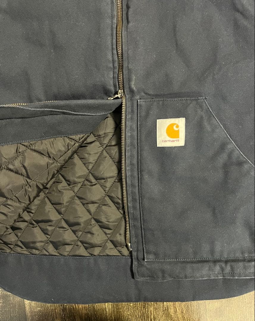 Carhartt カーハート ベスト ダック ワーク裏地 キルティング 中綿