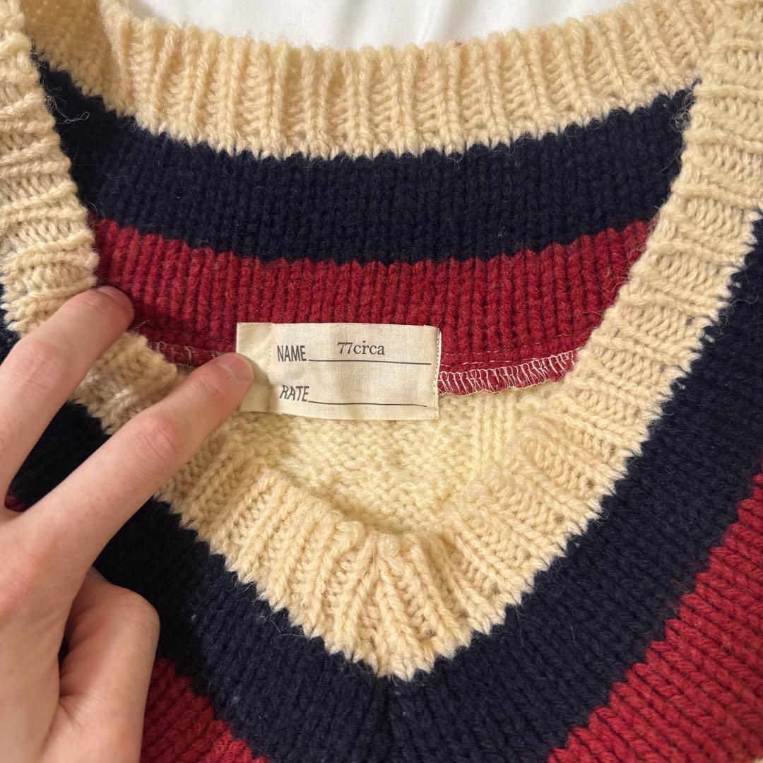 【美品】77circa チルデンニットリメイクベスト