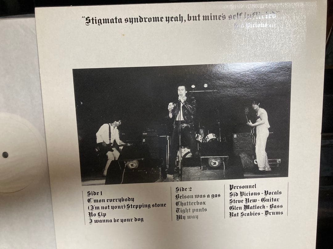 輸入盤LP:Sid Vicious Experience Sex Pistols