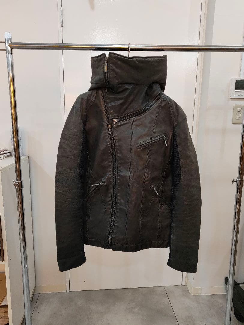 CALF SKIN レザーライダースJKT SISTERE
