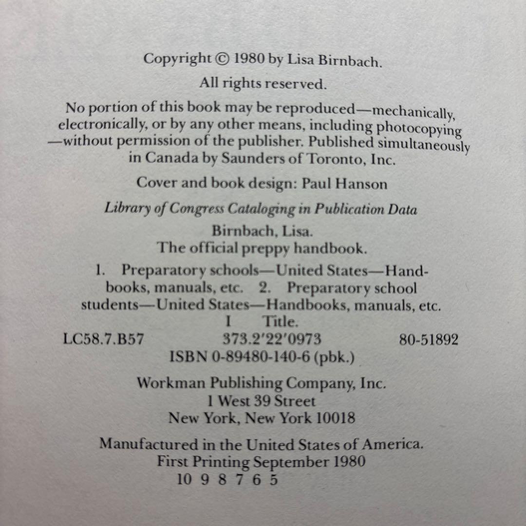 洋書版　THE OFFICIAL PREPPY HAND BOOK