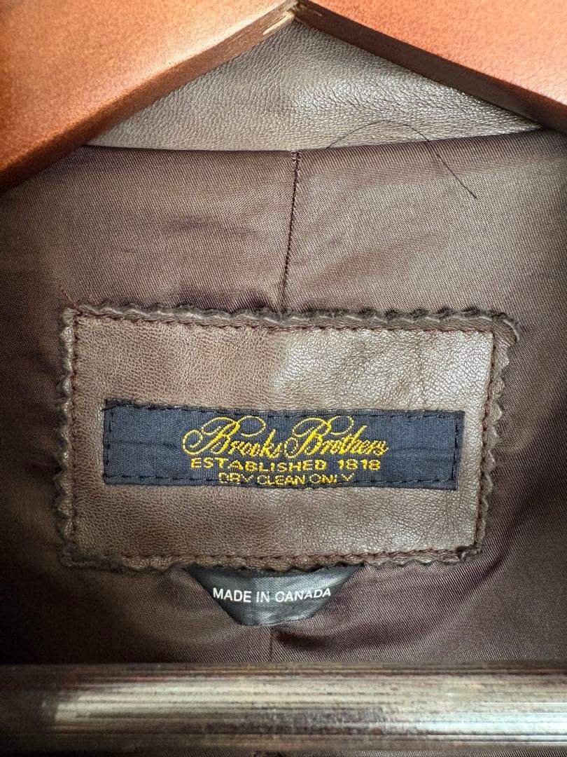 Brooks Brothers 90’s レザージャケット ブラウン カナダ製