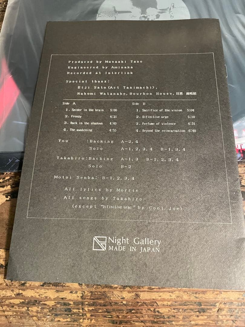 DEADEND DEADLINE LP NightGallery盤ブックレット付