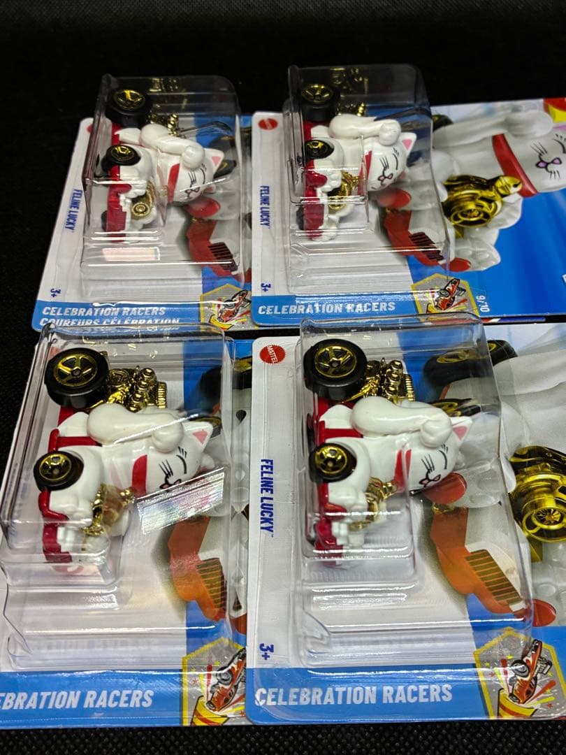 FELINE LUCKY 招き猫 4台セット ホットウィール 新品 未開封