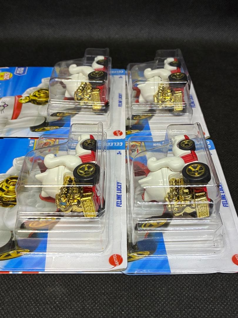 FELINE LUCKY 招き猫 4台セット ホットウィール 新品 未開封