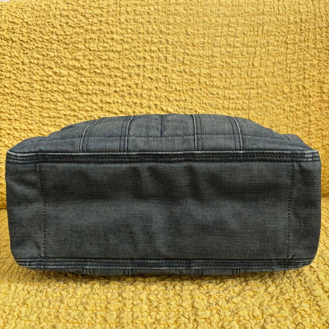 PORTER デニム トートバッグ ダークグレー