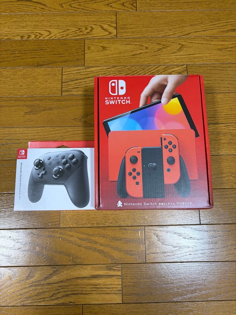 Nintendo Switch 有機ELモデル　マリオレッド 純正プロコン付き