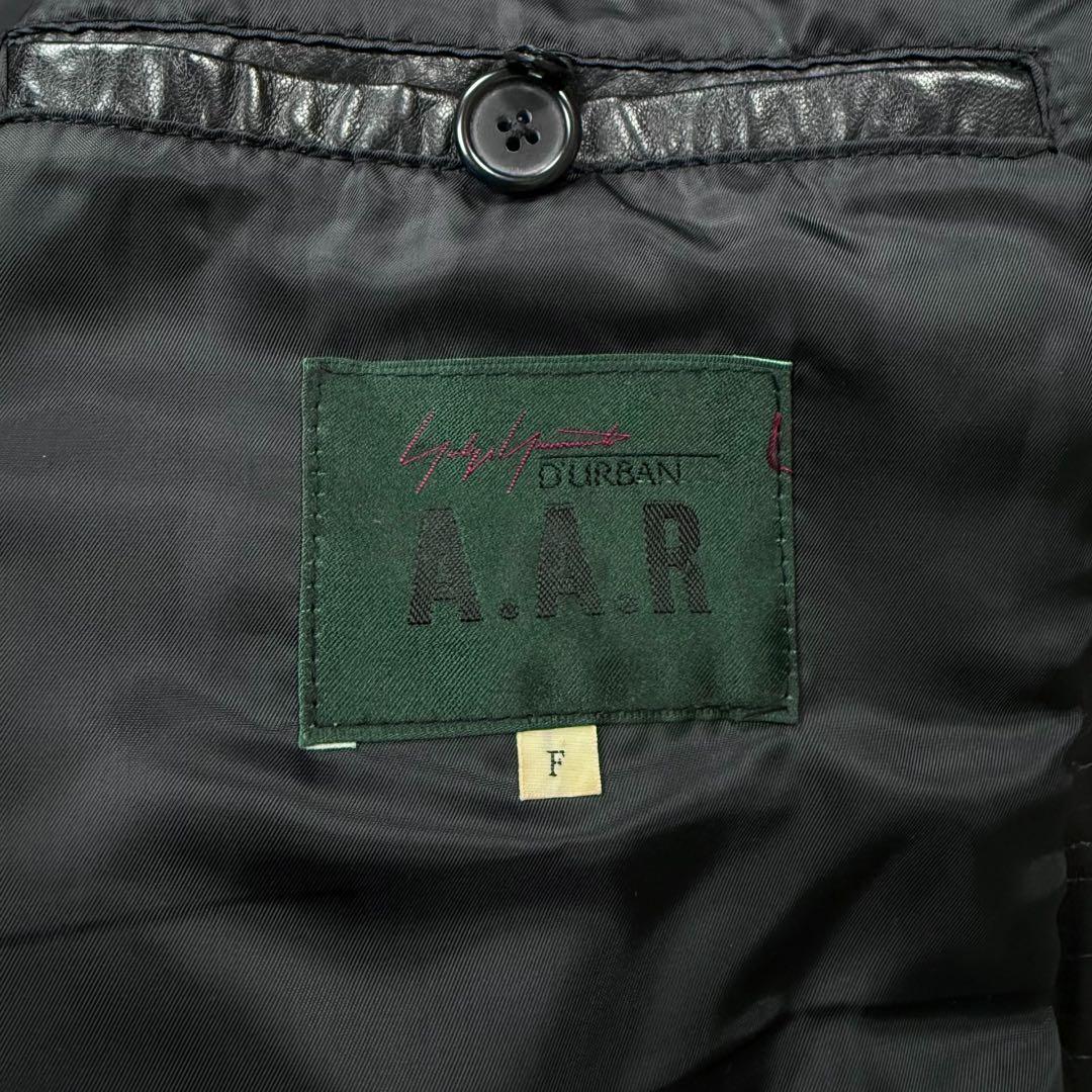 A.A.R ヨウジヤマモト ダーバン レザージャケット ブラック フリーサイズ