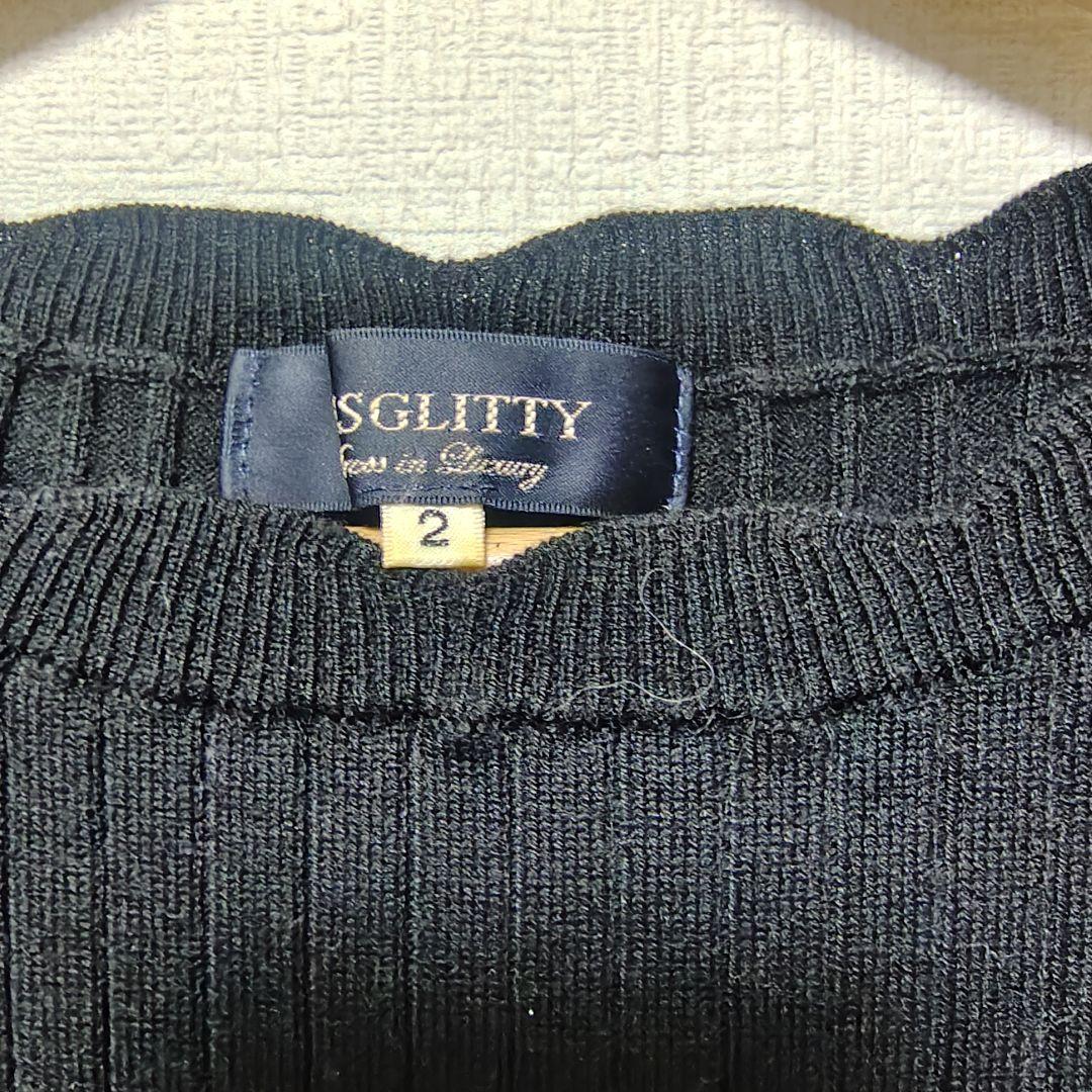 JUSGLITTY ジャスグリッティー 七分袖 スカラニットワンピース M相当
