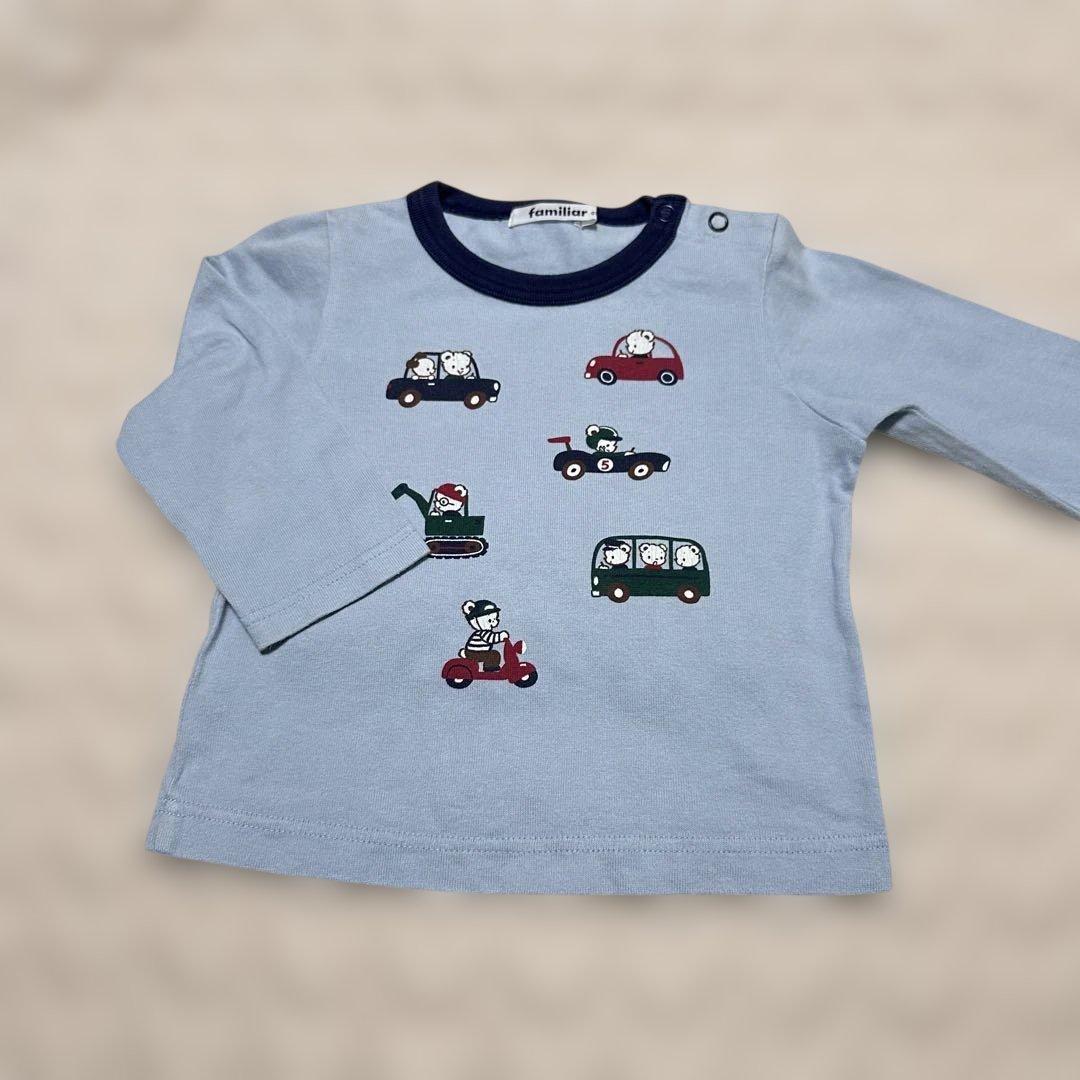 ファミリア 車 長袖 カットソー Tシャツ 90サイズ 3枚セット まとめ売り