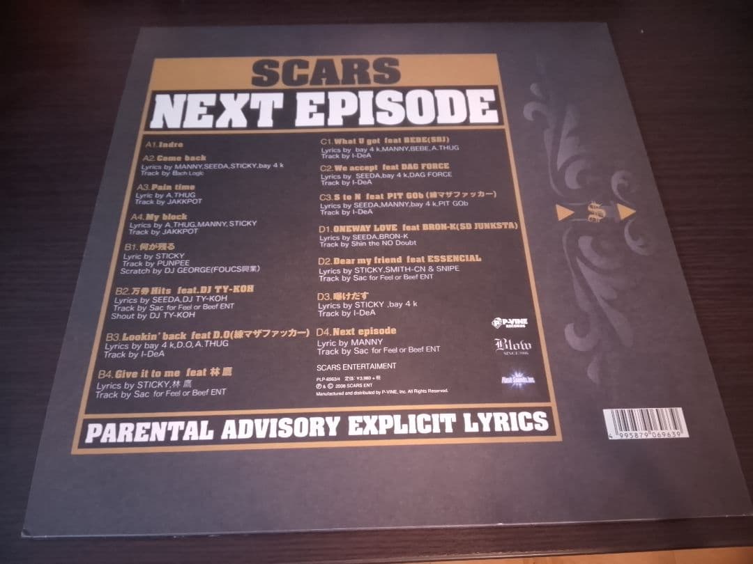 SCARS - Next Episode (2LP) レコード　 極美品