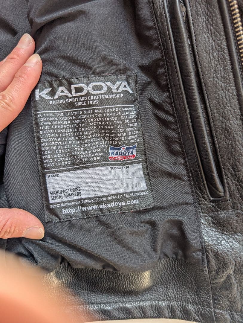 ハ*ー様 KADOYA レザージャケット　K’S LEATHER　シングルライダ