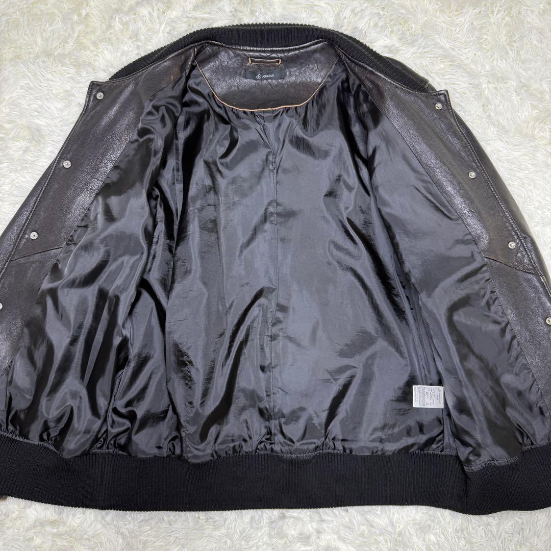 希少 JOHNBULL レザー ボンバー ジャケット ブルゾン ヴィンテージ加工