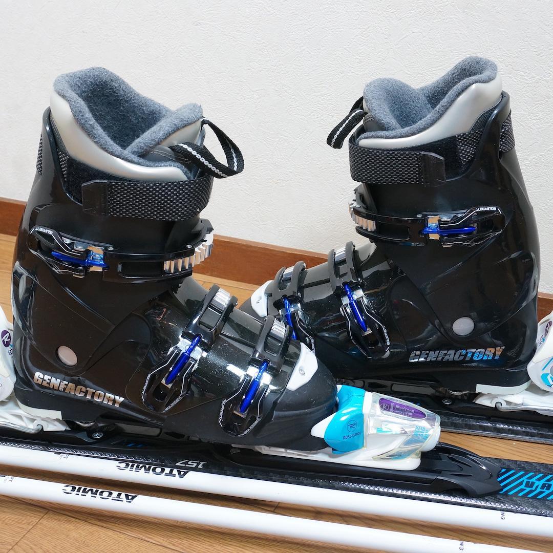 メンテ済 157cm 靴26～26.5cm ROSSIGNOL スキーセット