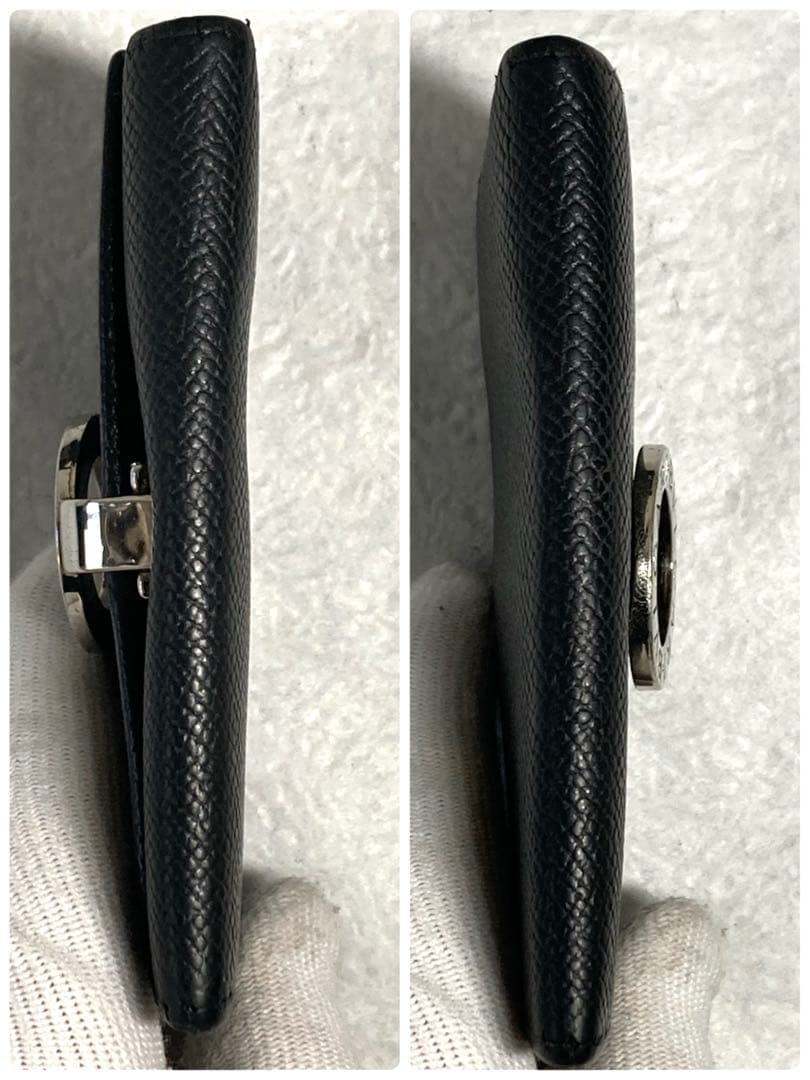良品　BVLGARI ブルガリ　ブルガリ　レザー　6連キーケース　ブラック　黒