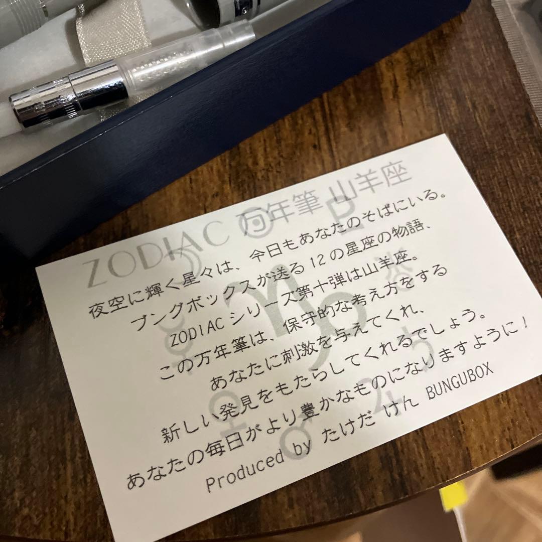 BUNGUBOX ZODIAC 万年筆 グレー　山羊座