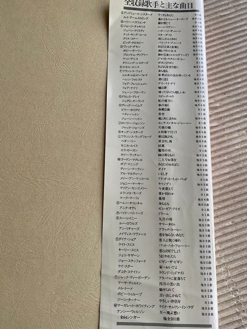２０１ヴォーカル・スタンダードa to z