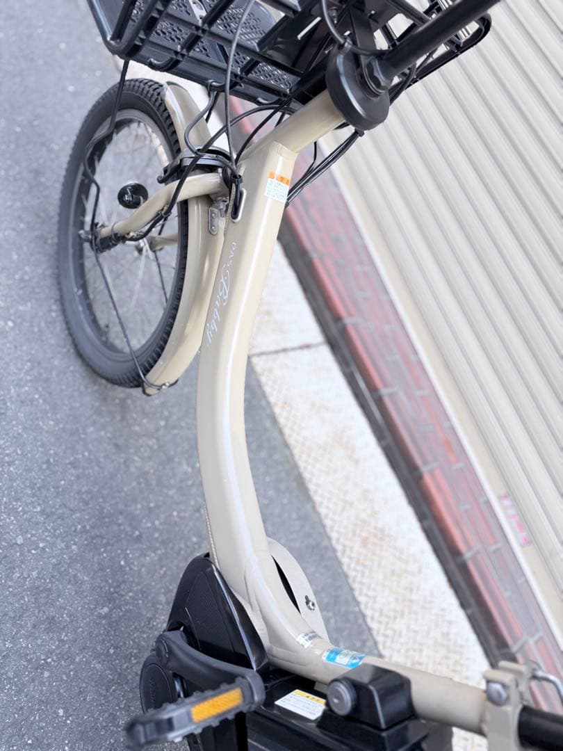 大阪府　子供乗せ　ヤマハ　電動アシスト自転車 チャイルドシート付き ベージュ