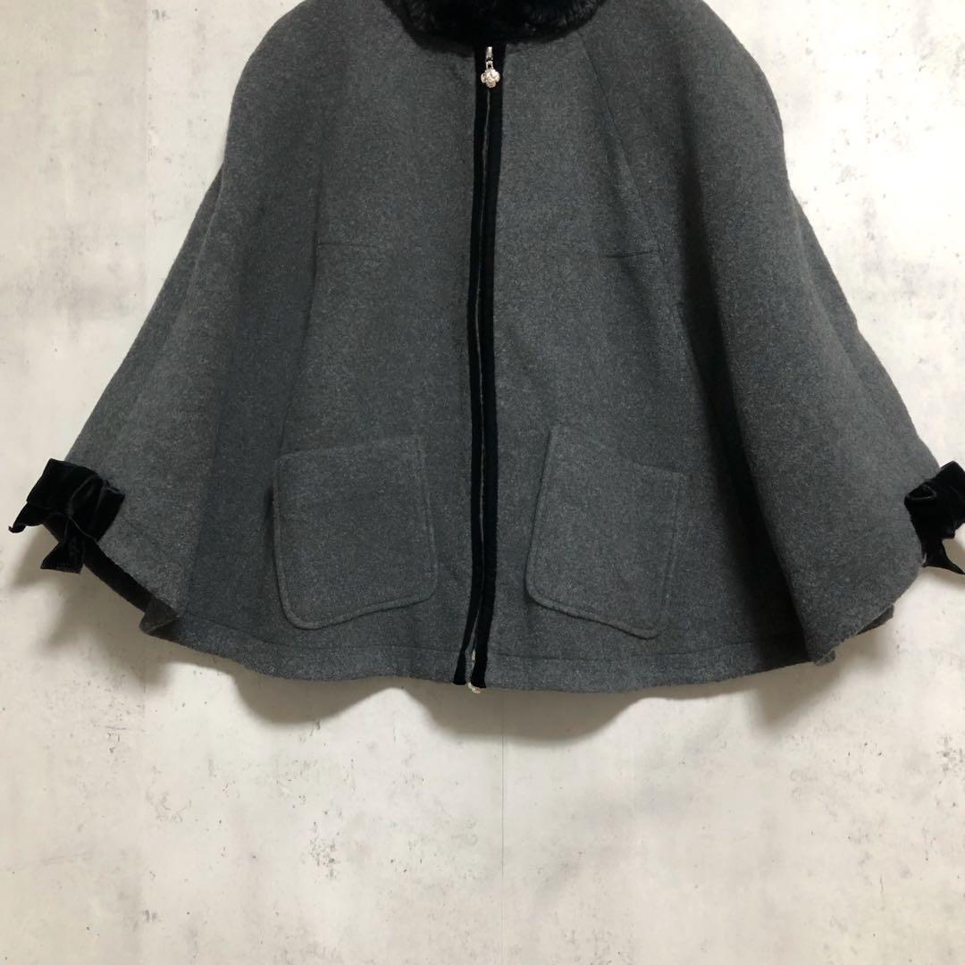 エムズグレイシー M'S GRACY Ribboned Poncho ポンチョ