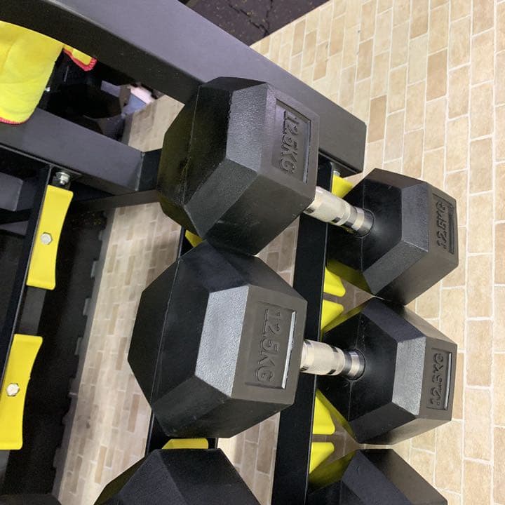 ラバーヘックス  ダンベル　　37.5kg 2個