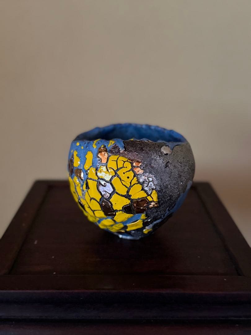 市川透　茶碗　現代アート　備前