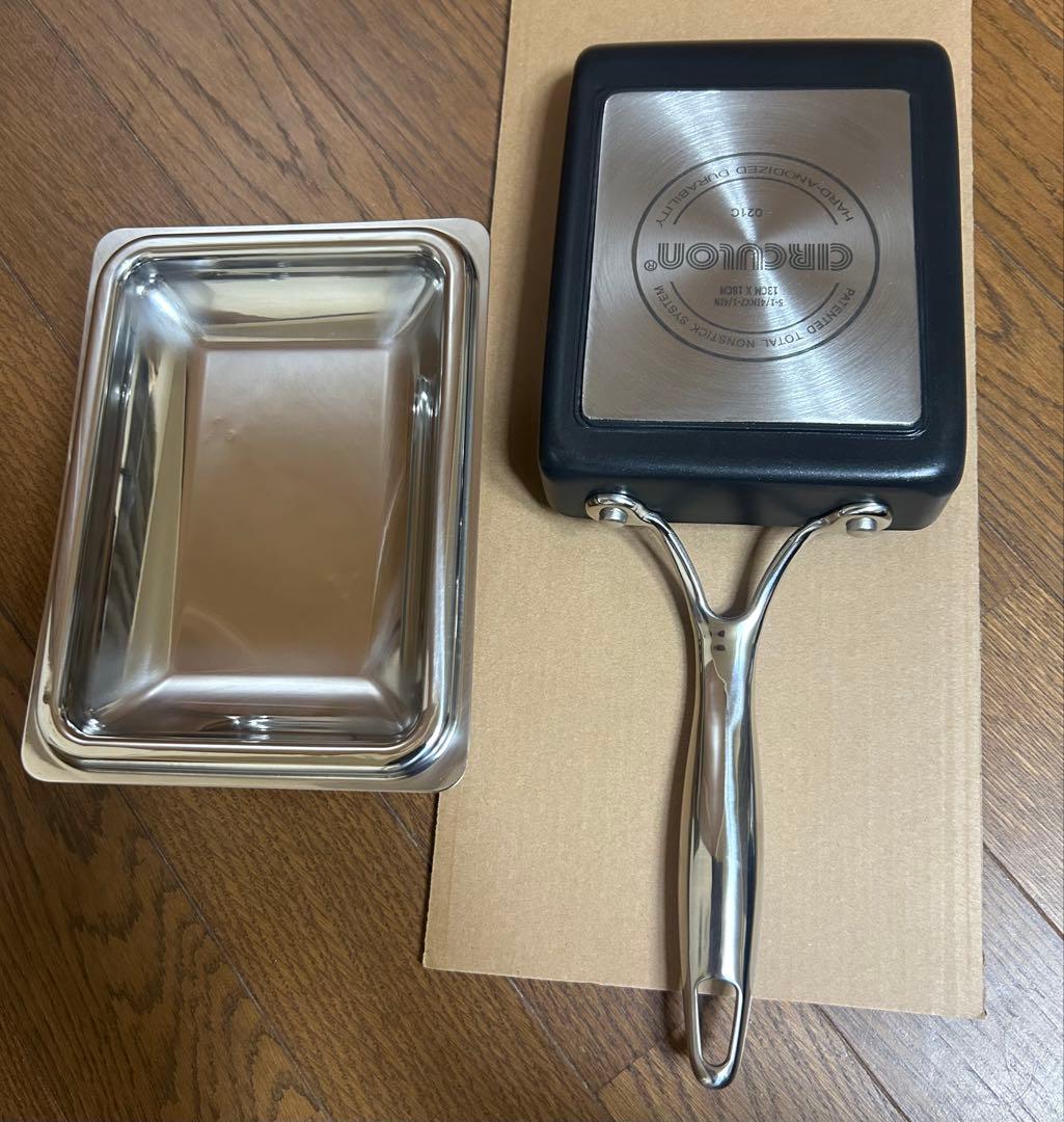 CIRCULON EGG PAN ステンレス製の蓋付き