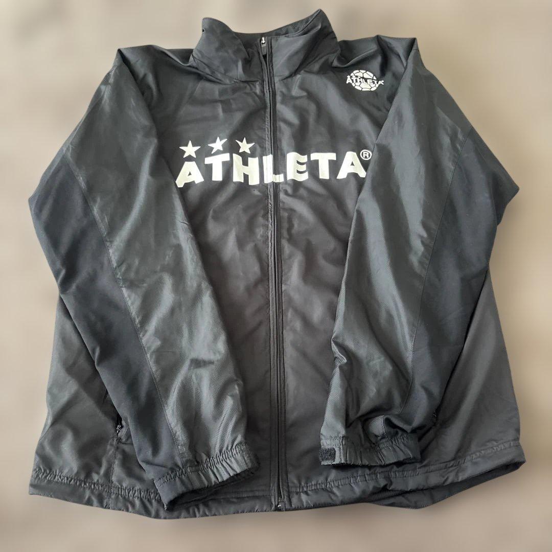 ま*ん様 ATHLETA ピステ上下 グレー　セットアップ　ナイロン　フットサル