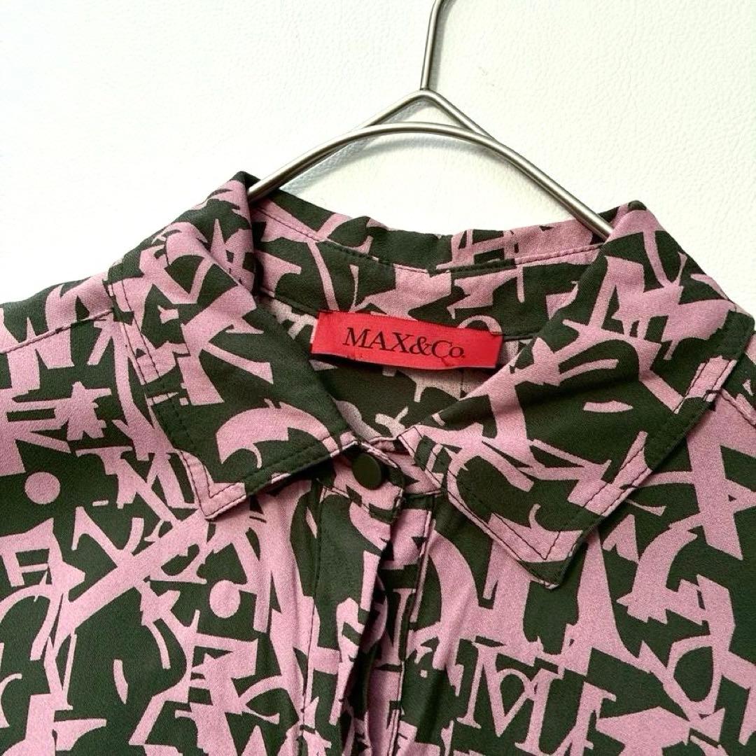 【美品】マックスマーラ MAX&Co.　現行 総柄シャツワンピース マキシ丈
