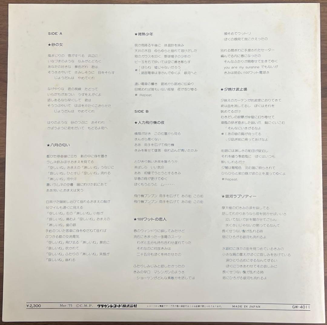 【LP/帯付】鈴木茂 / バンドワゴン